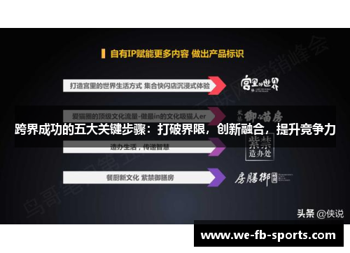 跨界成功的五大关键步骤:打破界限,创新融合,提升竞争力 跨界成功的五大关键步骤:打破界限,创新融合,提升竞争力